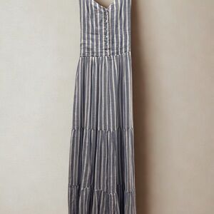 Striped Blue Maxi Dress